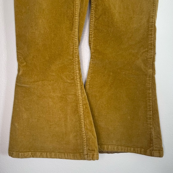 Run and Fly Gold Corduroy Flares - Picture 2 of 5